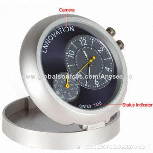 Motion-activate clock camera